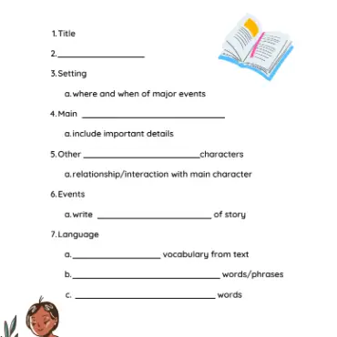 Literary Summary Notes and Anchor Chart